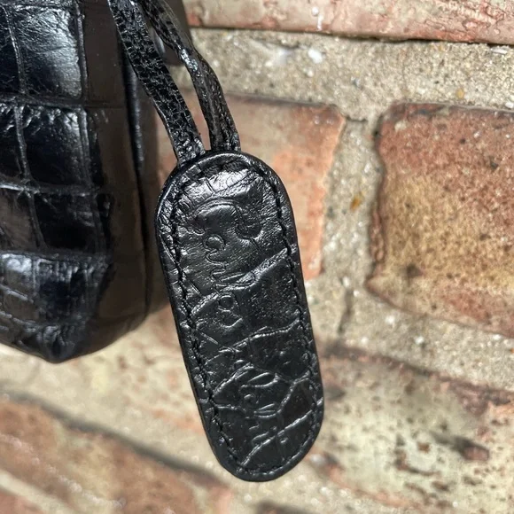 Carlos Falchi Croc Embossed Mini Square Crossbody🖤 - Picture 11 of 14